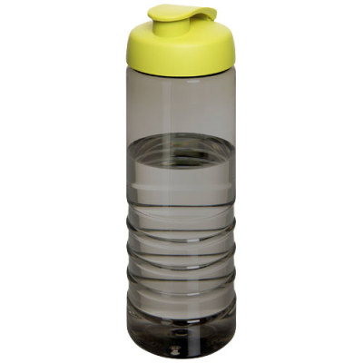 H2O ACTIVE® ECO TREBLE 750 ML FLIP LID SPORTS BOTTLE in Charcoal & Lime