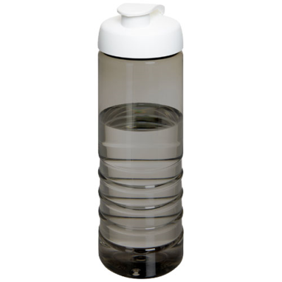 H2O ACTIVE® ECO TREBLE 750 ML FLIP LID SPORTS BOTTLE in Charcoal & White