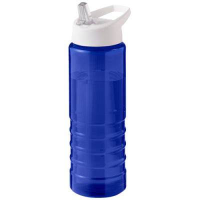 H2O ACTIVE® ECO TREBLE 750 ML SPOUT LID SPORTS BOTTLE in Blue & White