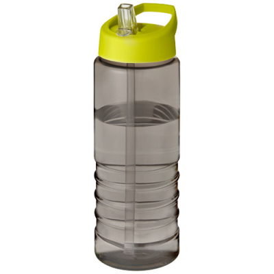 H2O ACTIVE® ECO TREBLE 750 ML SPOUT LID SPORTS BOTTLE in Charcoal & Lime