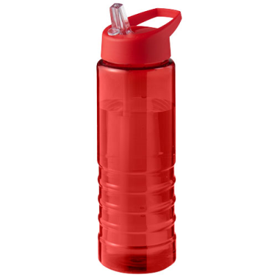 H2O ACTIVE® ECO TREBLE 750 ML SPOUT LID SPORTS BOTTLE in Red & Red