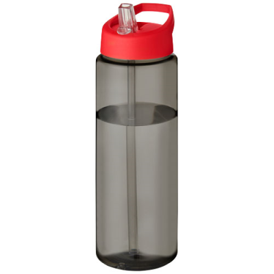 H2O ACTIVE® ECO VIBE 850 ML SPOUT LID SPORTS BOTTLE in Charcoal & Red