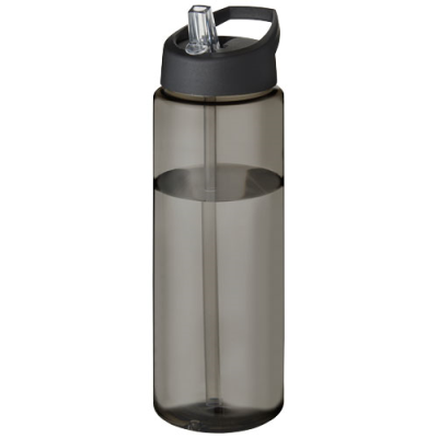 H2O ACTIVE® ECO VIBE 850 ML SPOUT LID SPORTS BOTTLE in Charcoal & Solid Black