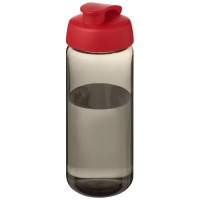 H2O ACTIVE® OCTAVE TRITAN™ 600 ML FLIP LID SPORTS BOTTLE in Charcoal & Red