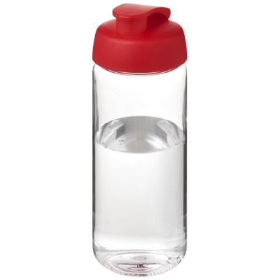 H2O ACTIVE® OCTAVE TRITAN™ 600 ML FLIP LID SPORTS BOTTLE in Clear Transparent Clear & Red