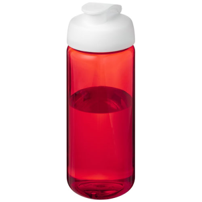 H2O ACTIVE® OCTAVE TRITAN™ 600 ML FLIP LID SPORTS BOTTLE in Red & White