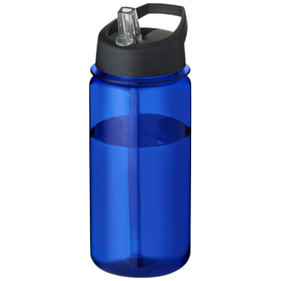 H2O ACTIVE® OCTAVE TRITAN™ 600 ML SPOUT LID SPORTS BOTTLE in Blue & Solid Black