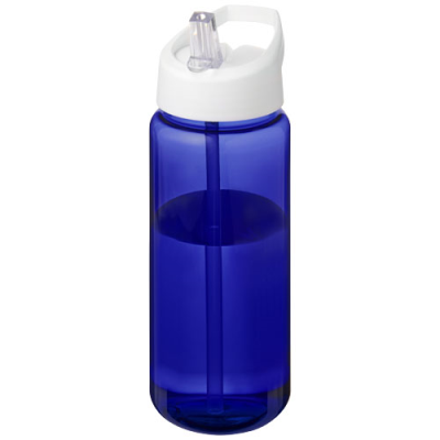 H2O ACTIVE® OCTAVE TRITAN™ 600 ML SPOUT LID SPORTS BOTTLE in Blue & White