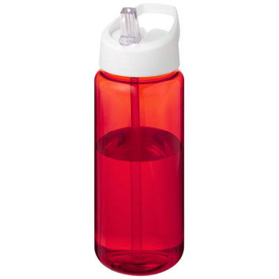 H2O ACTIVE® OCTAVE TRITAN™ 600 ML SPOUT LID SPORTS BOTTLE in Red & White