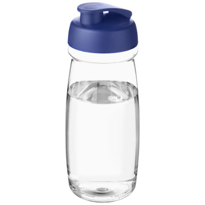 H2O ACTIVE® PULSE 600 ML FLIP LID SPORTS BOTTLE in Clear Transparent & Blue