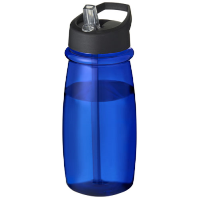 H2O ACTIVE® PULSE 600 ML SPOUT LID SPORTS BOTTLE in Blue & Solid Black