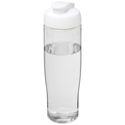 H2O ACTIVE® TEMPO 700 ML FLIP LID SPORTS BOTTLE in Clear Transparent & White