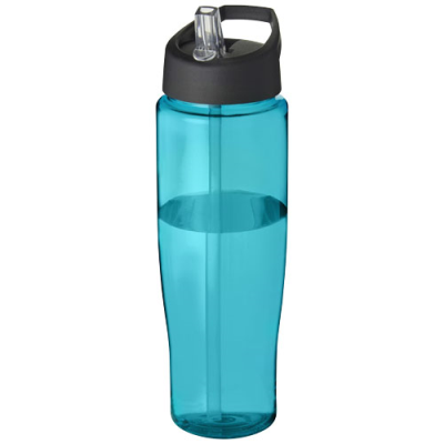 H2O ACTIVE® TEMPO 700 ML SPOUT LID SPORTS BOTTLE in Aqua Blue & Solid Black