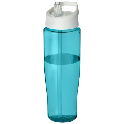 H2O ACTIVE® TEMPO 700 ML SPOUT LID SPORTS BOTTLE in Aqua Blue & White