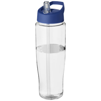 H2O ACTIVE® TEMPO 700 ML SPOUT LID SPORTS BOTTLE in Clear Transparent & Blue