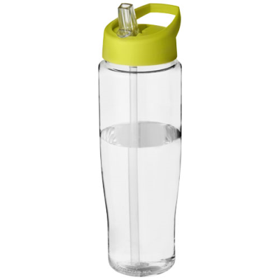 H2O ACTIVE® TEMPO 700 ML SPOUT LID SPORTS BOTTLE in Clear Transparent & Lime