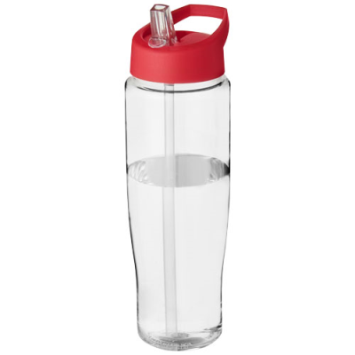 H2O ACTIVE® TEMPO 700 ML SPOUT LID SPORTS BOTTLE in Clear Transparent & Red