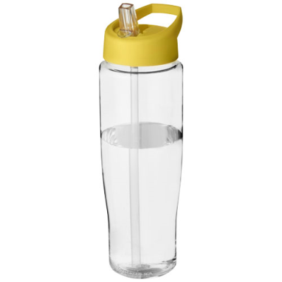 H2O ACTIVE® TEMPO 700 ML SPOUT LID SPORTS BOTTLE in Clear Transparent & Yellow