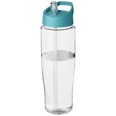 H2O ACTIVE® TEMPO 700 ML SPOUT LID SPORTS BOTTLE in Transparent & Aqua Blue