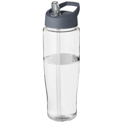 H2O ACTIVE® TEMPO 700 ML SPOUT LID SPORTS BOTTLE in Transparent & Storm Grey