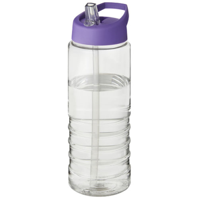 H2O ACTIVE® TREBLE 750 ML SPOUT LID SPORTS BOTTLE in Transparent & Purple