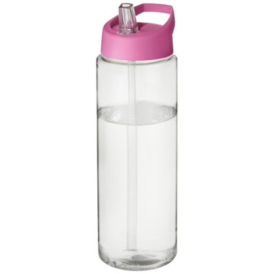 H2O ACTIVE® VIBE 850 ML SPOUT LID SPORTS BOTTLE in Clear Transparent & Pink