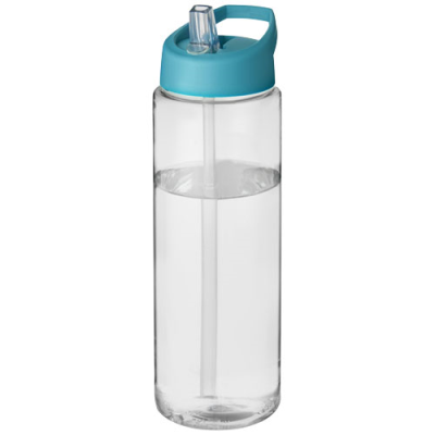 H2O ACTIVE® VIBE 850 ML SPOUT LID SPORTS BOTTLE in Transparent & Aqua Blue