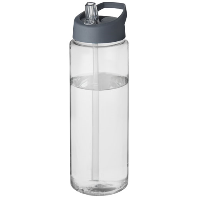 H2O ACTIVE® VIBE 850 ML SPOUT LID SPORTS BOTTLE in Transparent & Storm Grey