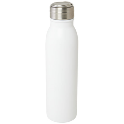 HARPER 700 ML RCS CERTIFIED STAINLESS STEEL METAL WATER BOTTLE with Metal Loop in White