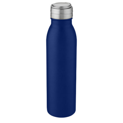 HARPER 700 ML STAINLESS STEEL METAL WATER BOTTLE with Metal Loop in Mid Blue