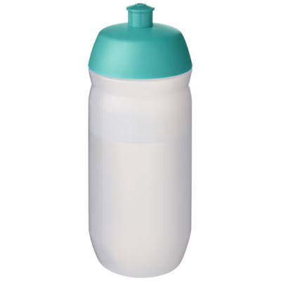 HYDROFLEX™ CLEAR TRANSPARENT 500 ML SQUEEZY SPORTS BOTTLE in Aqua Blue & Frosted Clear Transparent