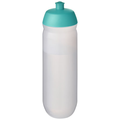 HYDROFLEX™ CLEAR TRANSPARENT 750 ML SQUEEZY SPORTS BOTTLE in Aqua Blue & Frosted Clear Transparent