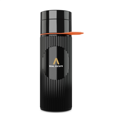 JOIN THE PIPE ATLANTIS RING BOTTLE BLACK 500 ML in Black & Orange