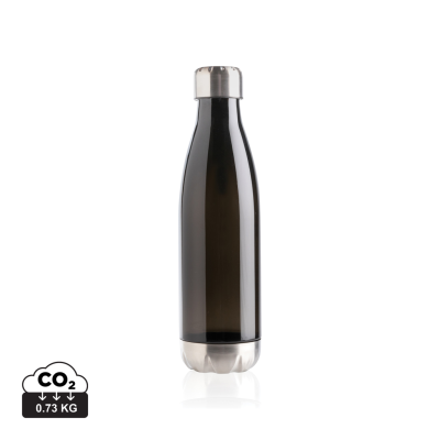 LEAKPROOF WATER BOTTLE with Stainless Steel Metal Lid in Black