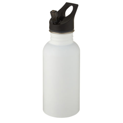 LEXI 500 ML STAINLESS STEEL METAL SPORTS BOTTLE in White