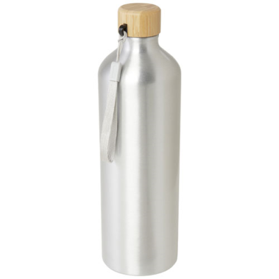 MALPEZA 1000 ML RCS CERTIFIED RECYCLED ALUMINIUM METAL WATER BOTTLE in Silver