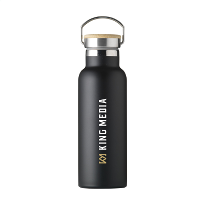 NORDVIK RCS RECYCLED STEEL 500 ML DRINK BOTTLE in Black