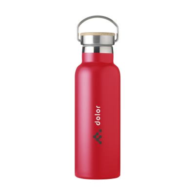 NORDVIK RCS RECYCLED STEEL 500 ML DRINK BOTTLE in Red