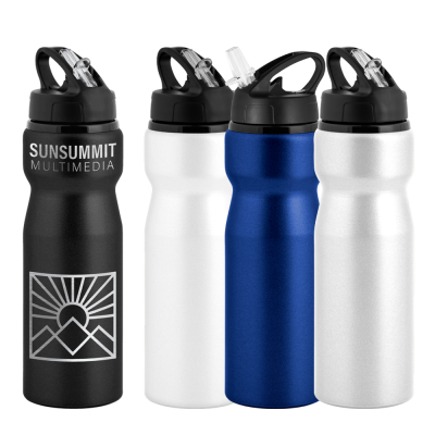 NOVA ALUMINIUM METAL WATER BOTTLE with Flip Sipper Lid - 750Ml