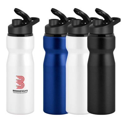 NOVA ALUMINIUM METAL WATER BOTTLE with Snap Cap Lid - 750Ml