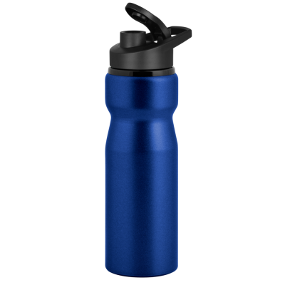 NOVA ALUMINIUM METAL WATER BOTTLE with Snap Cap Lid - 750Ml Dark Blue