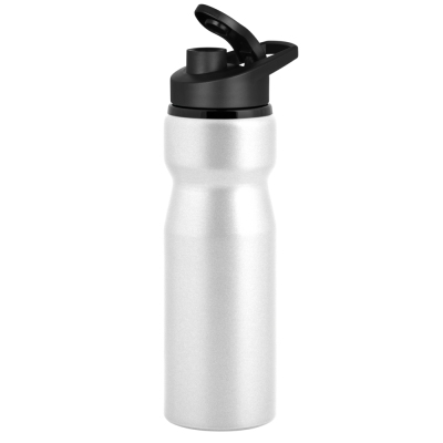 NOVA ALUMINIUM METAL WATER BOTTLE with Snap Cap Lid - 750Ml Silver