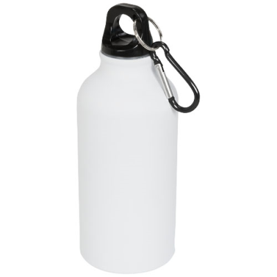 OREGON 400 ML MATTE WATER BOTTLE with Carabiner in White