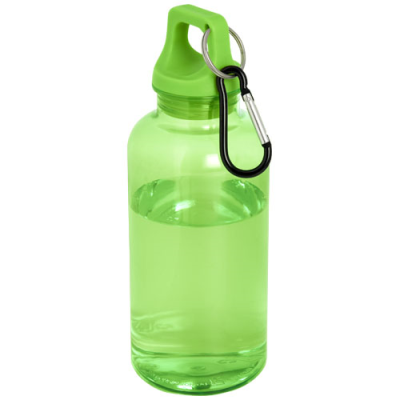 OREGON 400 ML RCS CERTIFIED RECYCLED PLASTIC WATER BOTTLE with Carabiner in Green