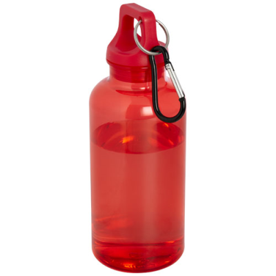 OREGON 400 ML RCS CERTIFIED RECYCLED PLASTIC WATER BOTTLE with Carabiner in Red