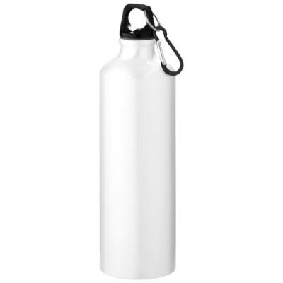 OREGON 770 ML RCS CERTIFIED RECYCLED ALUMINIUM METAL WATER BOTTLE with Carabiner in White