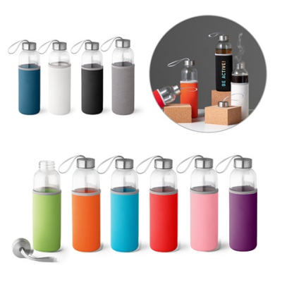 RAISE GLASS AND STAINLESS STEEL METAL SPORTS BOTTLE 520 ML