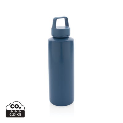 RCS CERTIFIED RECYCLED PP WATER BOTTLE with Handle in Blue