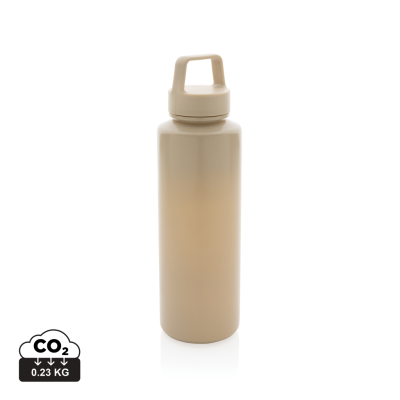 RCS CERTIFIED RECYCLED PP WATER BOTTLE with Handle in Brown