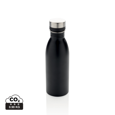 RCS RECYCLED STAINLESS STEEL METAL DELUXE WATER BOTTLE in Black